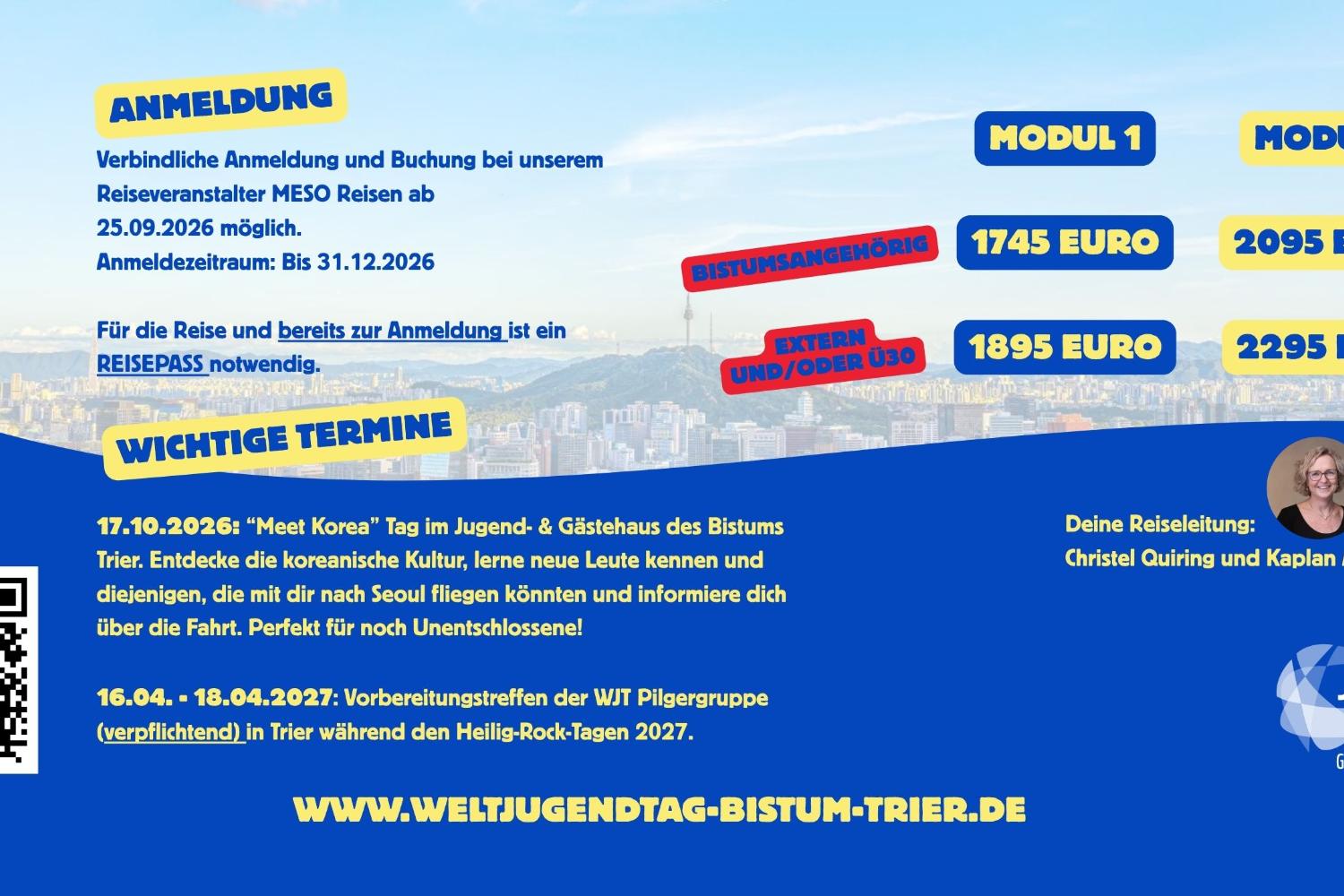 Plakat zum Weltjugendtag Seoul 2027