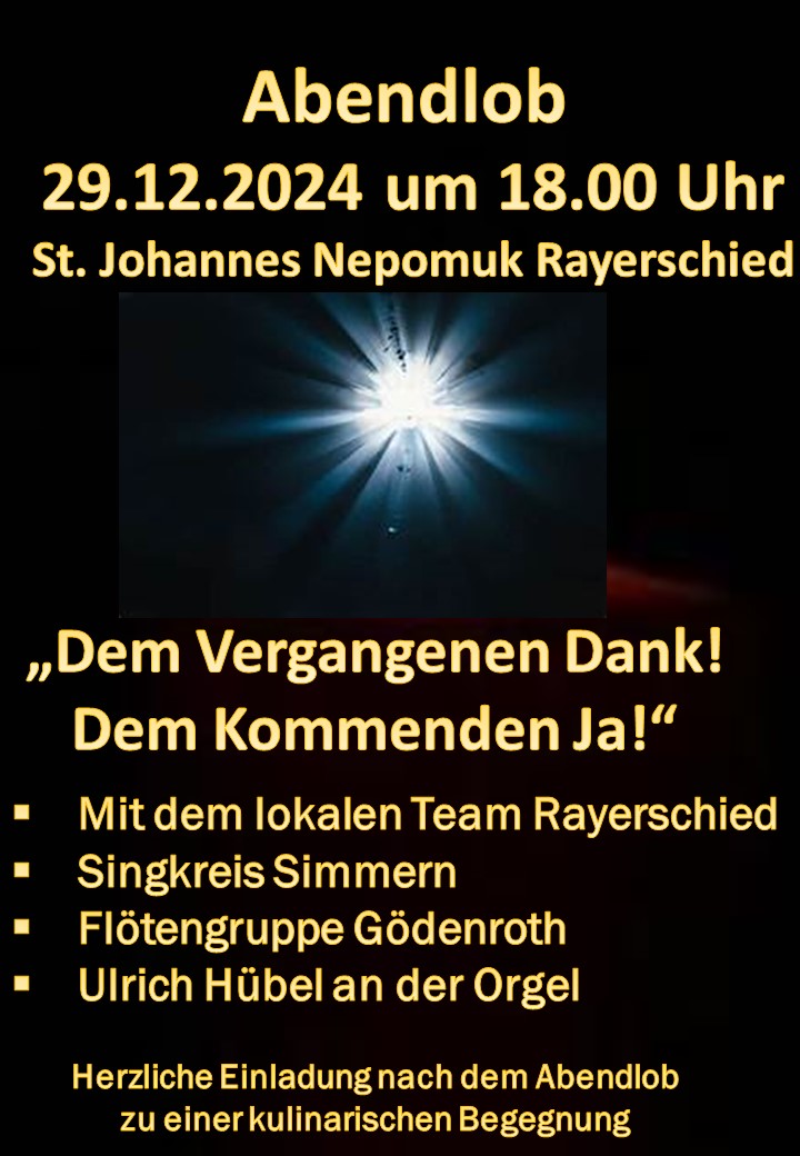 Abendlob Plakat 29.12.2024