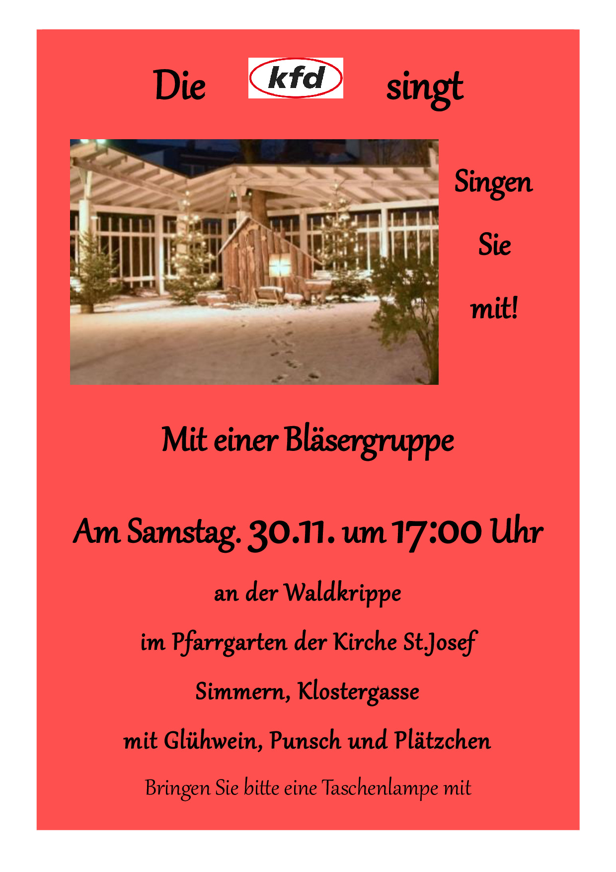 Adentssingen_Aushang