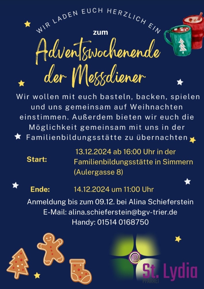 Adventswochenende der Messdiener
