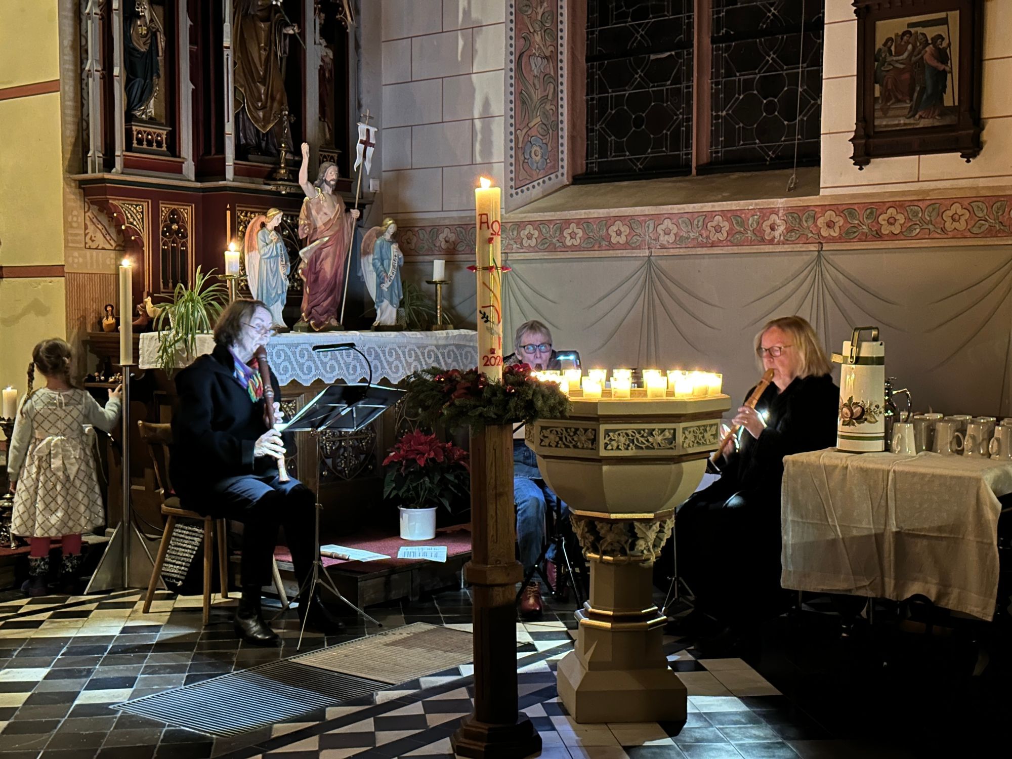 Die Flötengruppe Gödenroth unter der Leitung von Andrea Jansen