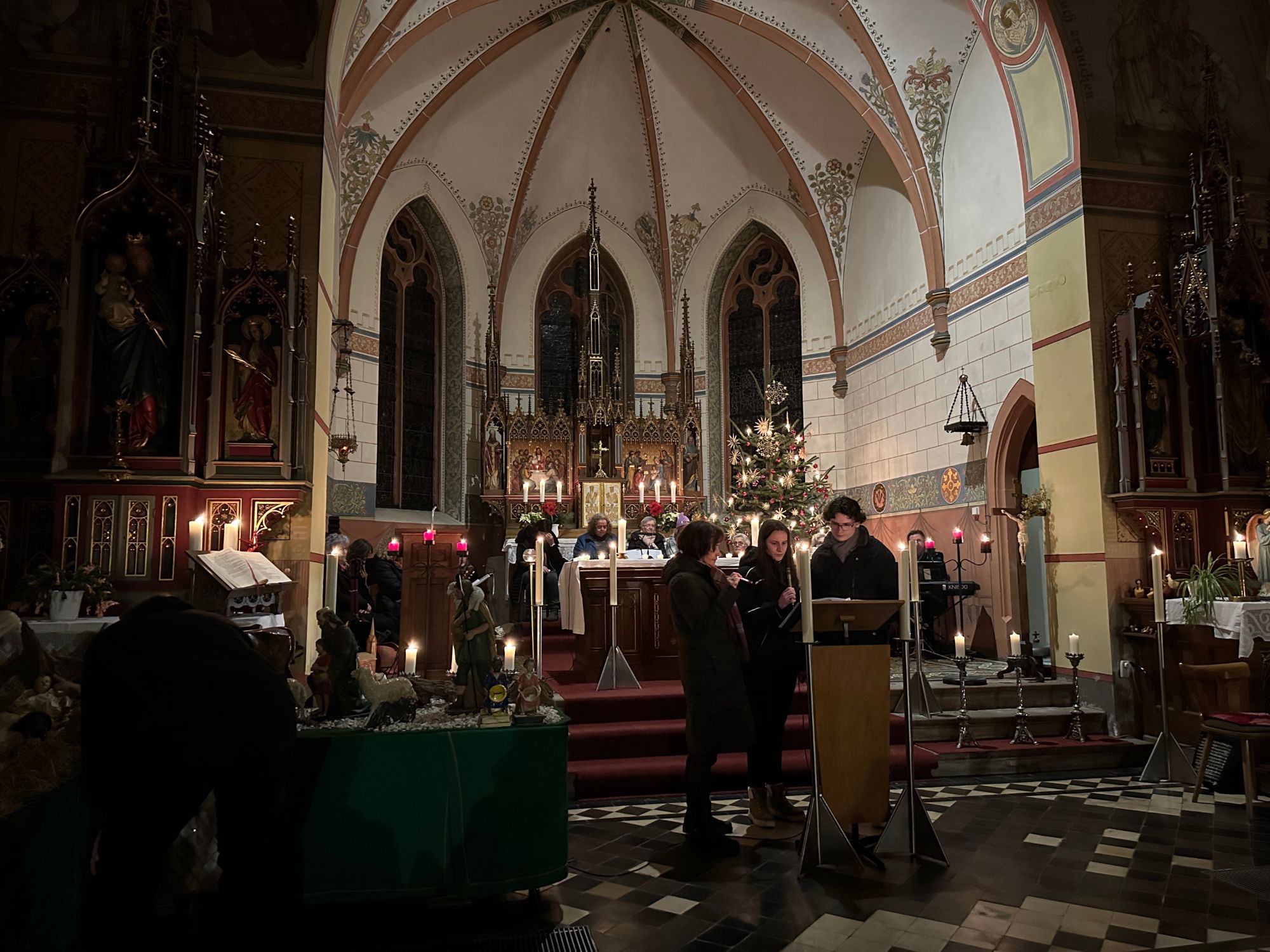 Die Perspektive aus Sicht der Hirten, betrachtet von links nach rechts durch Angelika Dötsch, Jana Hübel und Nico Hübel