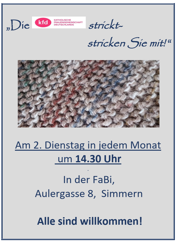 Die kfd strickt - stricken sie mit