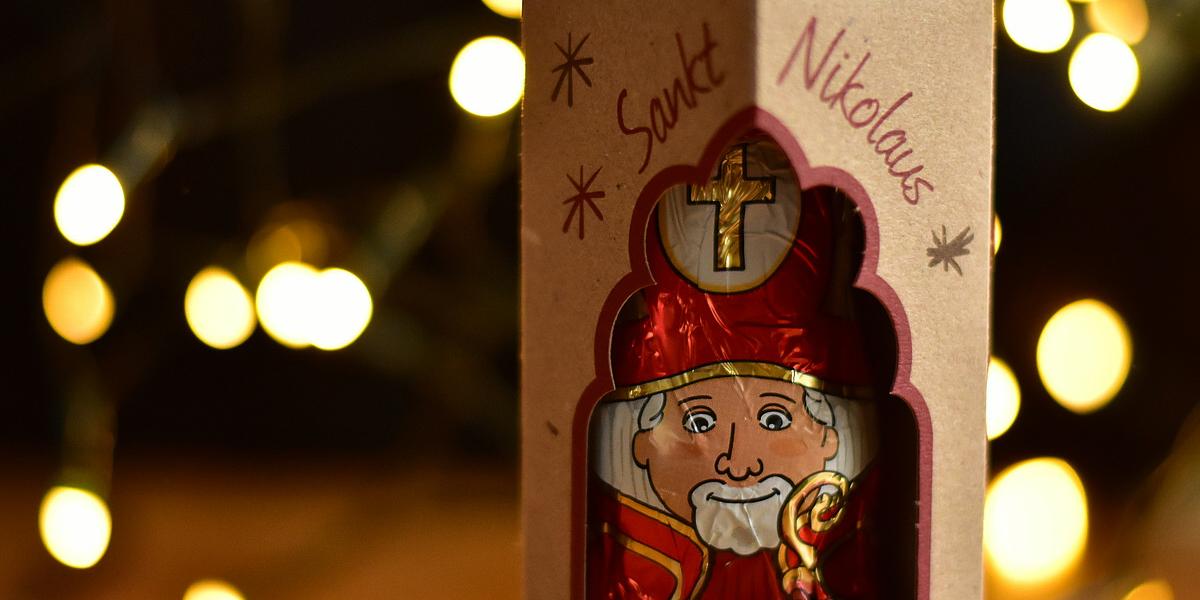 Echter Nikolaus aus fair gehandelter Schokolade