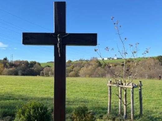 Ein Kreuz am Simmersee wurde von Firmlingen errichtet