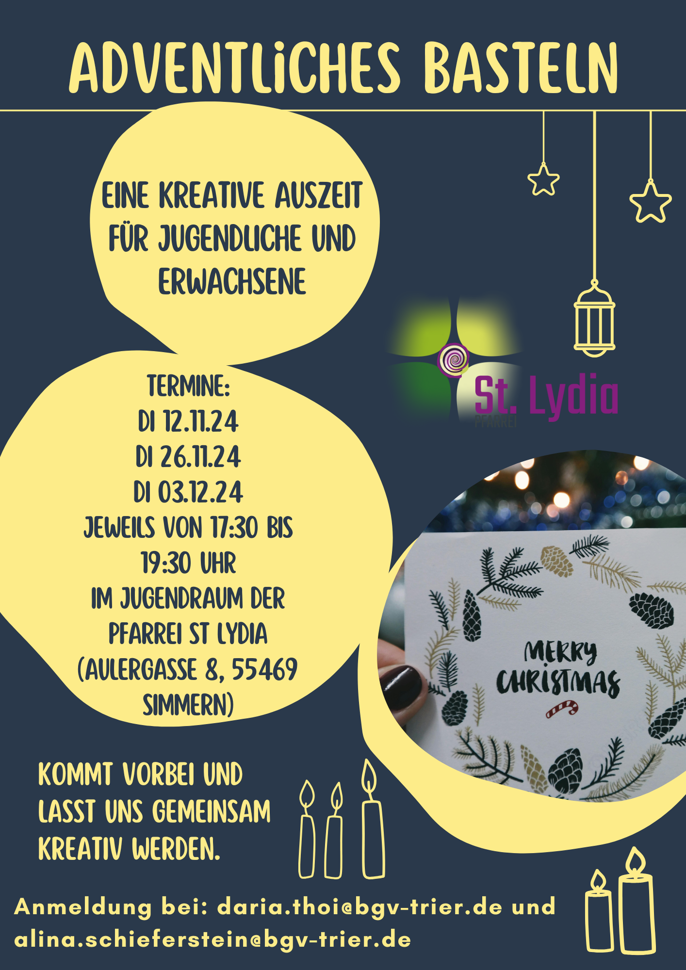 Flyer Adventliches Bastel mit Logo