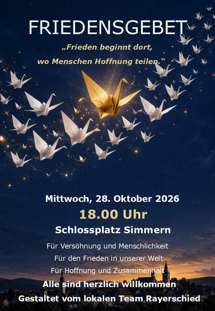 Flyer Friedensgebet 28.10.2026