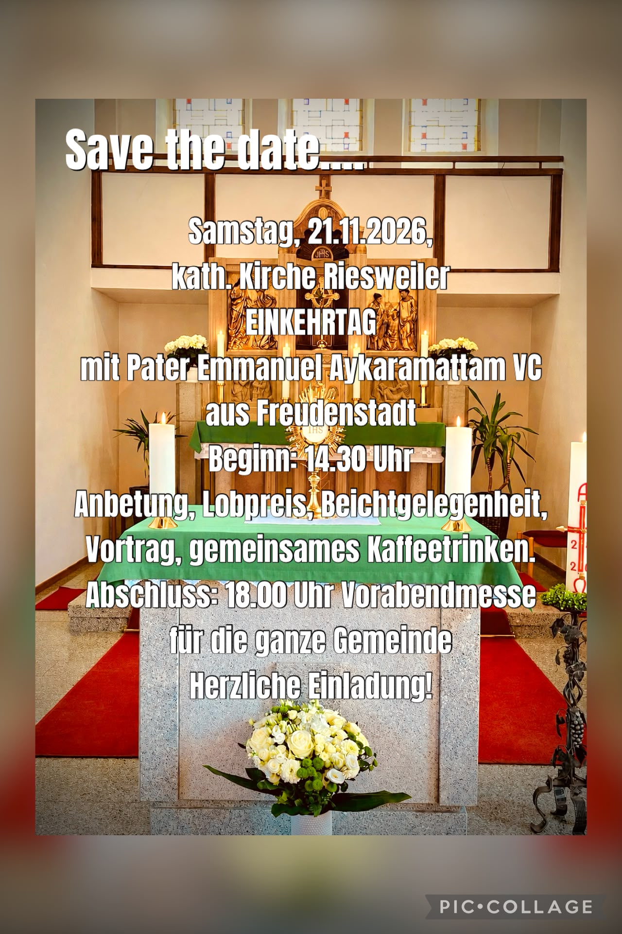 Flyer Veranstaltung mit Lobpreis 21.11.2026 in Riesweiler
