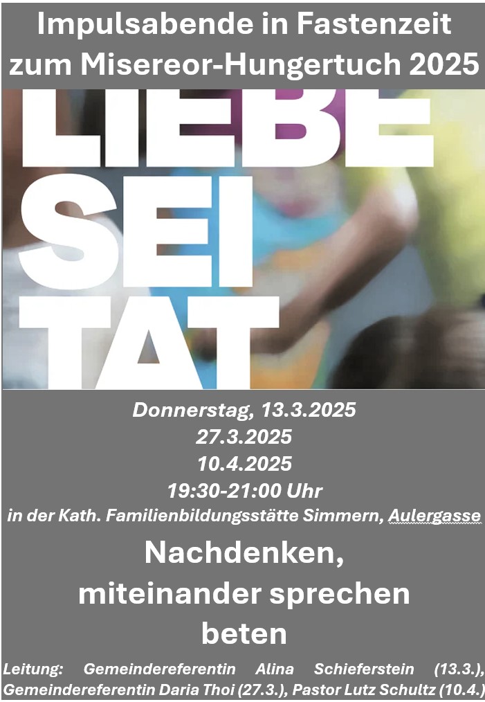 Flyer zum Misereor Hungertuch 2025
