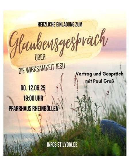 Glaubensgespräch mit Paul Groß am 12.06.2025 in Rheinböllen