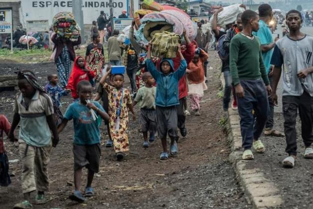 viele Menschen in Goma sind auf der Flucht