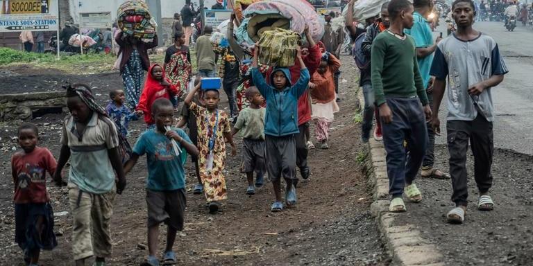 viele Menschen in Goma sind auf der Flucht