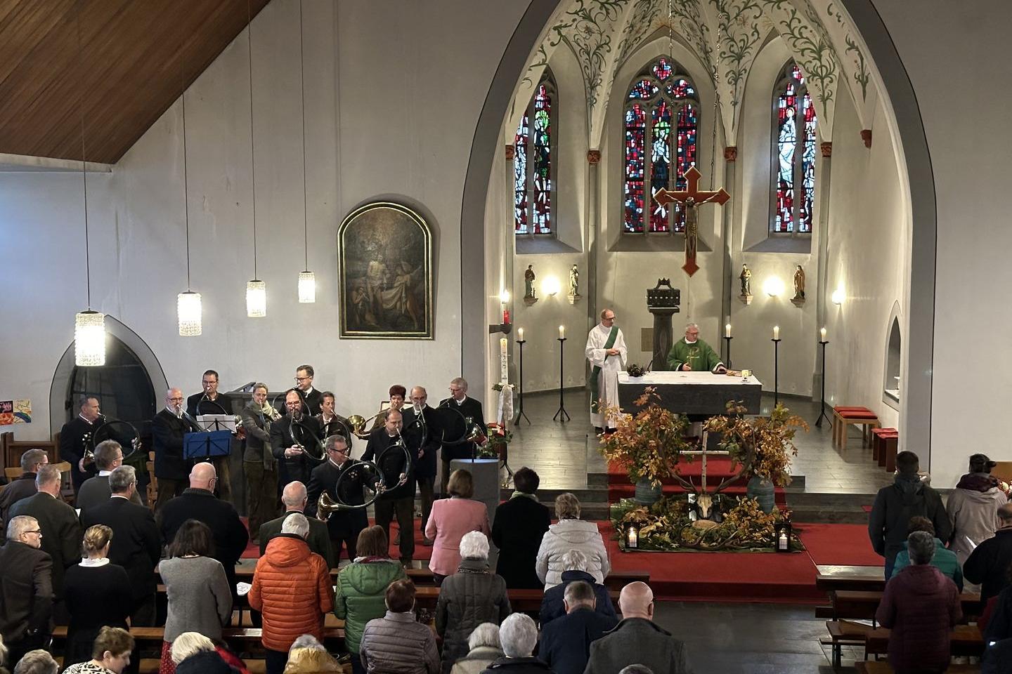 Hubertusmesse in Biebern