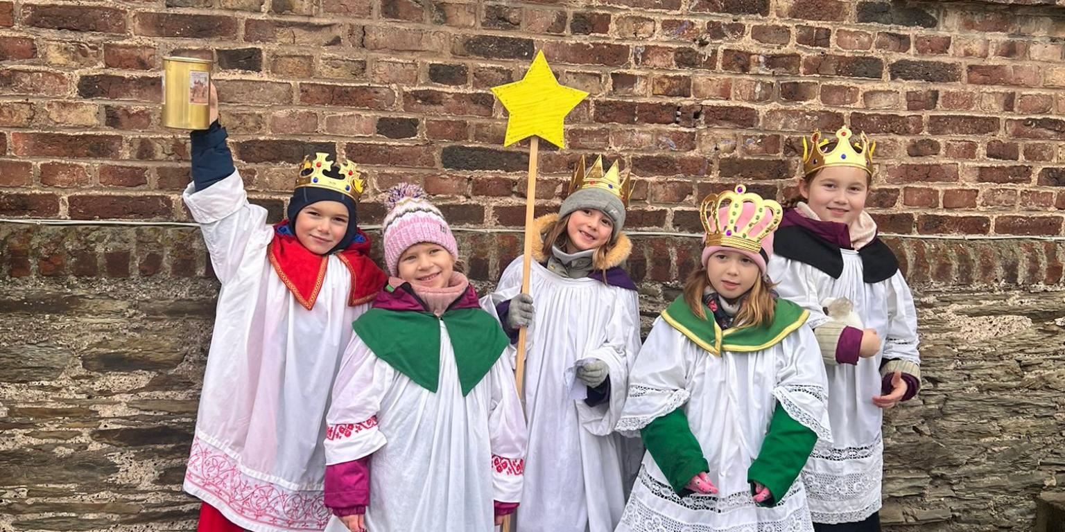 Die Sternsinger in Rayerschied haben Spaß bei der Aktion
