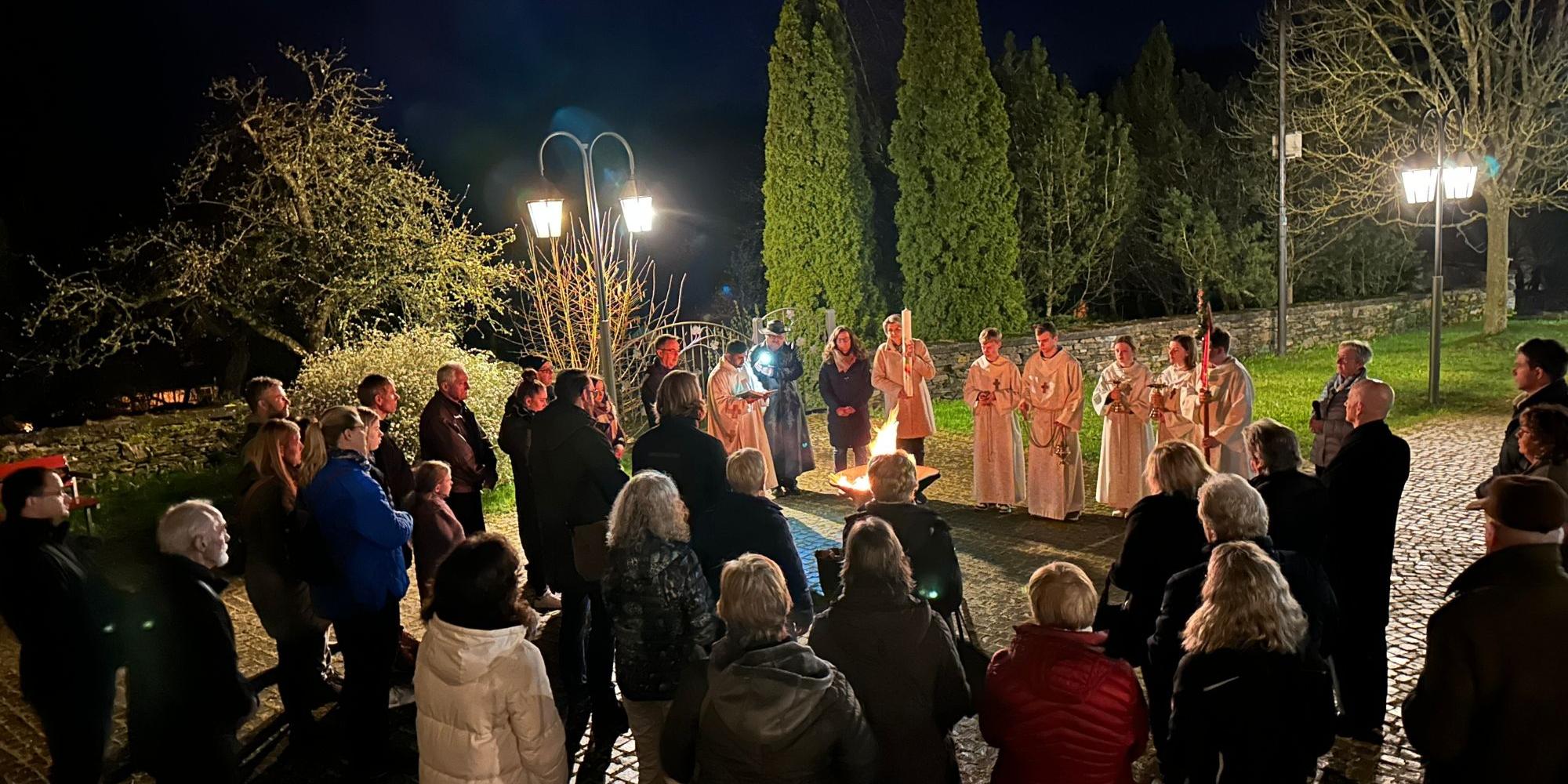 Osterfeuer in Ravengiersburg
