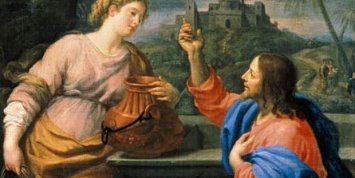 Jesus begegnet der Samariterin am Jakobsbrunnen von Carlo Maratta