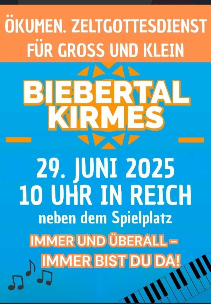Flyer zum Kirmesgottesdienst in Reich