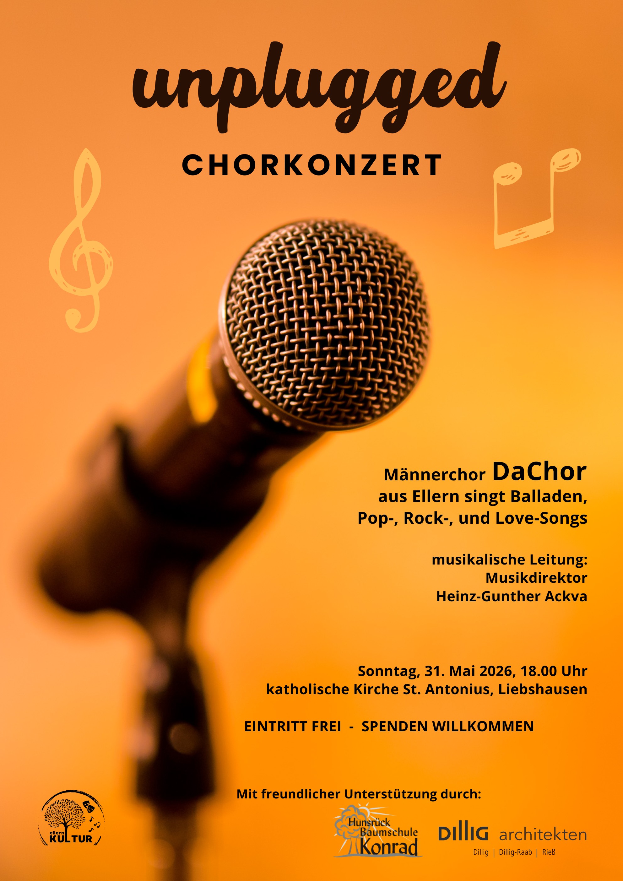 Der Flyer zum Corkonzert in Liebshauen  am 31.05.2026