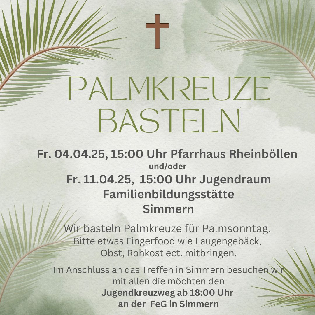 Palmkreuzebasteln 2025