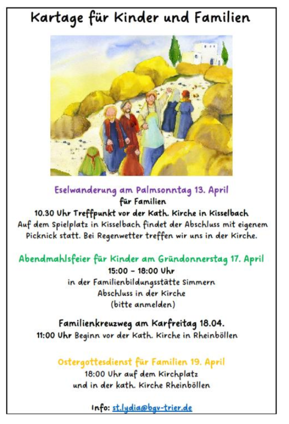 Plakat Kartage für Kinder und Familien 2025