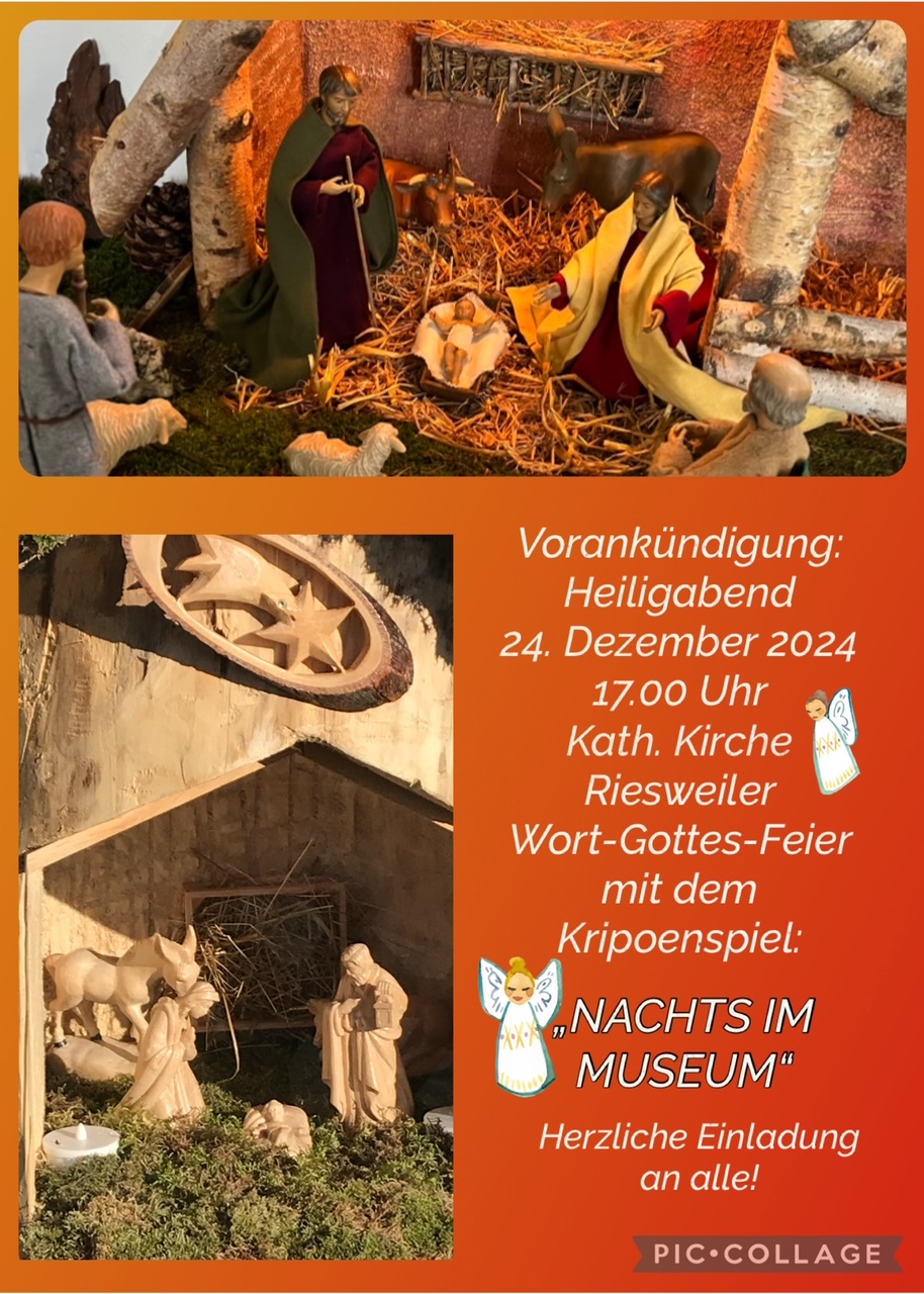 Plakat Krippenspiel in Riesweiler