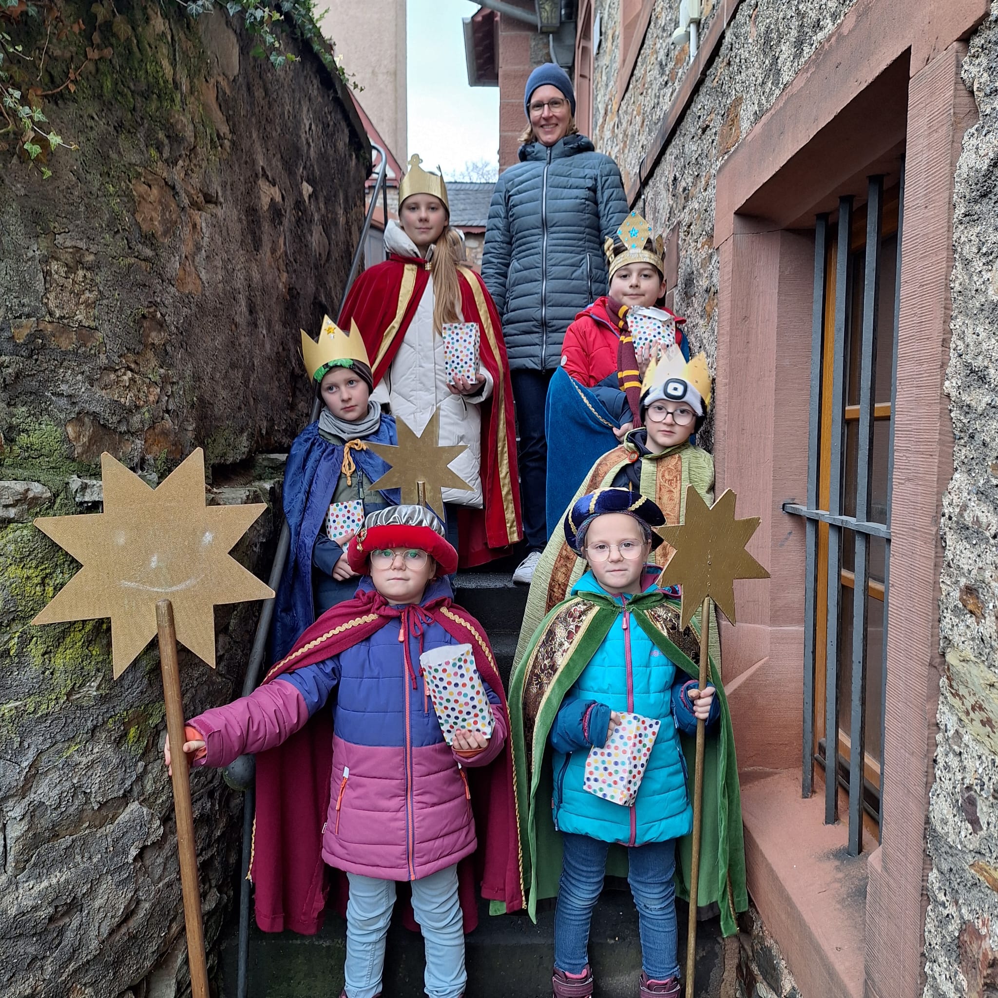 am Mittwoch, 14 Januar waren noch sechs Sternsinger im Puricelli-Stift