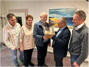 (vlnr. Markus Liesch, Birgit Bai, Alfons Kuhn, Lutz Schultz, Thomas Klemm – hinter der Kamera Martin Birk)