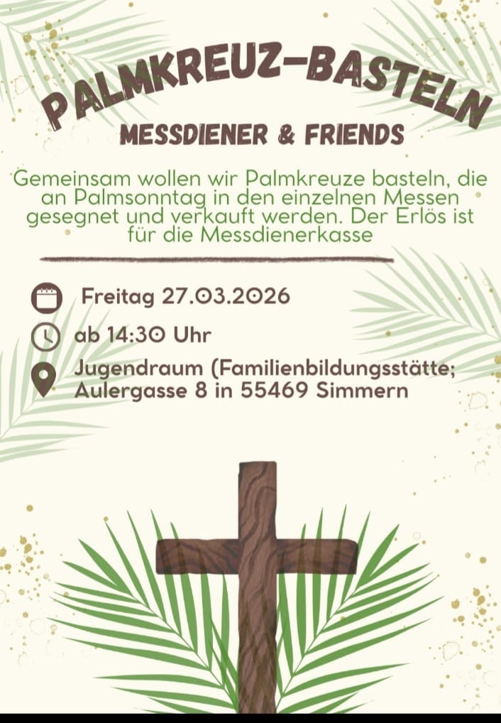 Flyer 'Palmkreuze' basteln
