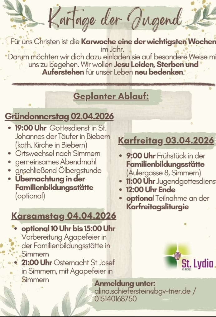 Flyer Kartage der Jugend 2026
