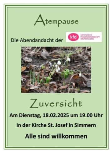 Zuversicht Atempause