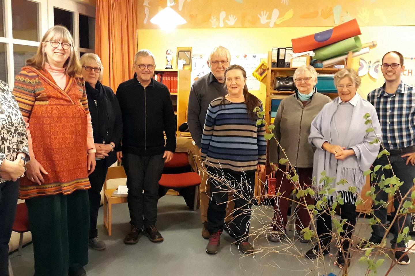 Die Exerzitien-Gruppe mit Pfarrer Heß und Pfarrer Schultz