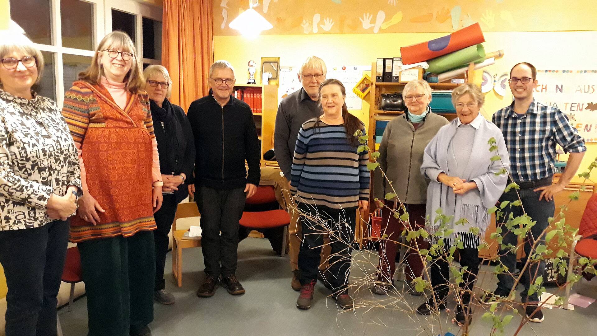 Die Exerzitien-Gruppe mit Pfarrer Heß und Pfarrer Schultz