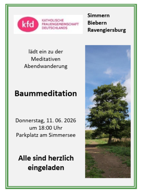 kfd Flyer eine Baummeditation