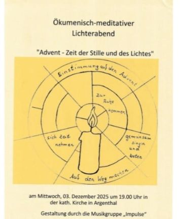ökumenischer Lichterabend 2025 in Argenthal